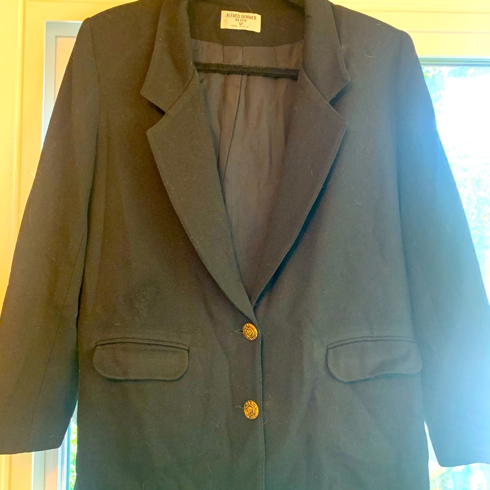 Vintage wool blazer jacket sports coat by Alfred Dunner size 8 or 10 Medium